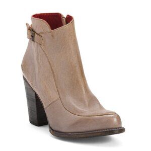 BED/STU Taupe Grey Made In Mexico Leather Isla Booties